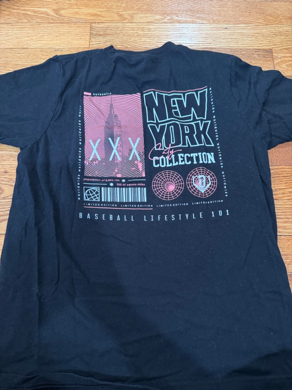 Baseball Lifestyle 101 Youth Large New York T Shirt